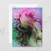 美しい孔雀 シーズンポストカード (正面/裏面)