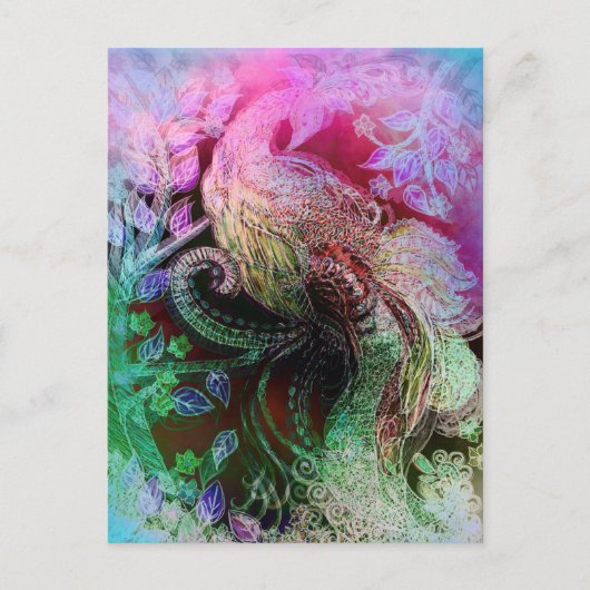 美しい孔雀 シーズンポストカード (正面)