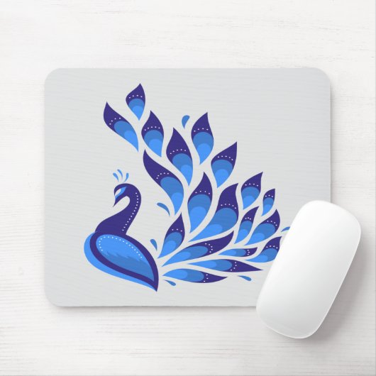 美しい孔雀 マウスパッド (マウス)