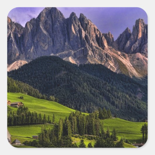 美しい孤立した孤独な教会セントマダレーナ スクエアシール (正面)