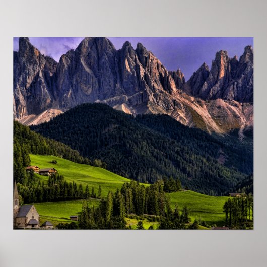 美しい孤立した孤独な教会セントマダレーナ ポスター (正面)