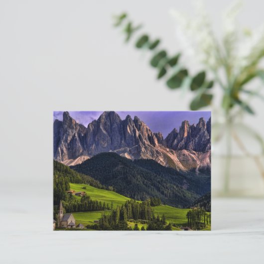 美しい孤立した孤独な教会セントマダレーナ ポストカード (スタンド正面)