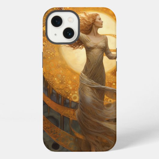 美しい宇宙の幻想的な少女 iPhoneケース (裏面)