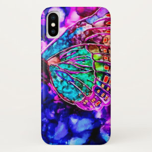 美しい宇宙蝶の水色のケース iPhone X ケース
