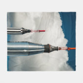 美しい宇宙 フリースブランケット (正面(横))