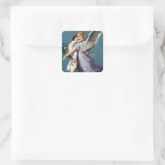 美しい守り神の絵画 スクエアシール (バッグ)