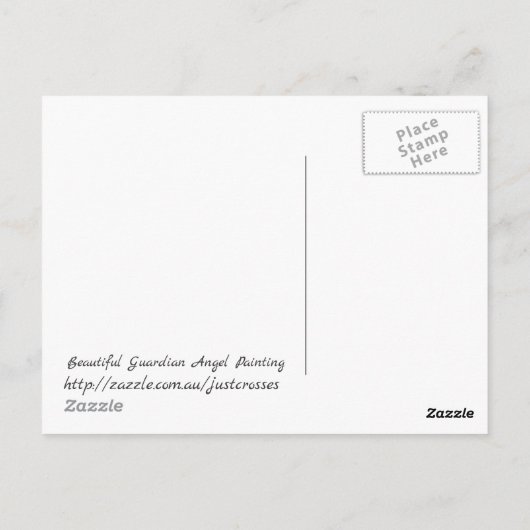 美しい守護天使の絵 ポストカード (裏面)