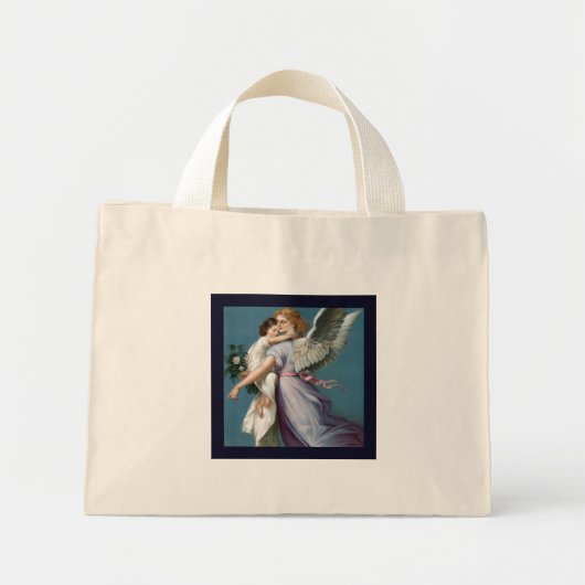美しい守護天使の絵 ミニトートバッグ (正面)