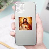 美しい宗教的なイエスの聖心の画像 シール (スマートフォン)