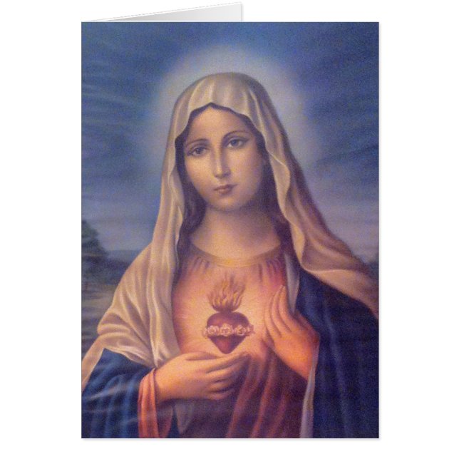 美しい宗教的な聖なるハートのヴァージンマリア (正面)