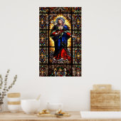 美しい宗教的な聖なるハートのヴァージンマリア ポスター (キッチン)