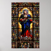 美しい宗教的な聖なるハートのヴァージンマリア ポスター (正面)