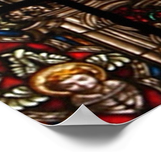 美しい宗教的な聖なるハートのヴァージンマリア ポスター (角)