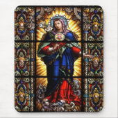 美しい宗教的な聖なるハートのヴァージンマリア マウスパッド (正面)