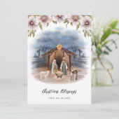 美しい宗教的クリスチャン・クリスマス シーズンカード (スタンド正面)