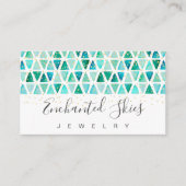 美しい宝石金ゴールドフェイクフォイルジュエリー 名刺 (正面)