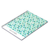 美しい宝石金ゴールドフェイクフォイル紙吹雪名 ノートブック (左側)