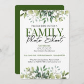 美しい家族の写真の撮影 招待状 (正面/裏面)