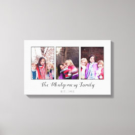 美しい家族の写真コラージュ キャンバスプリント