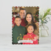美しい家族の写真メリークリスマスグリーティング シーズンカード (スタンド正面)