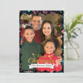 美しい家族の写真メリークリスマスグリーティング シーズンカード (スタンド正面)