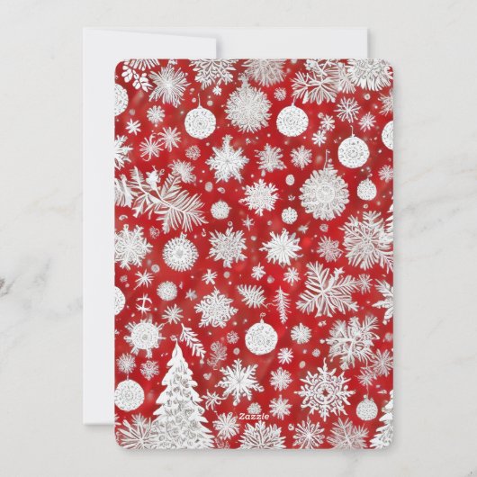 美しい家族の写真メリークリスマス シーズンカード (裏面)