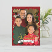 美しい家族の写真　メリークリスマス シーズンカード (スタンド正面)