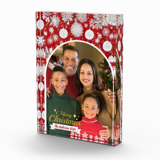 美しい家族写真メリークリスマスフォトブロック フォトブロック (右)