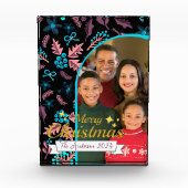 美しい家族写真メリークリスマスフォトブロック フォトブロック (正面)