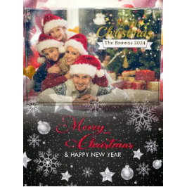 美しい家族写真メリークリスマスフォトブロック フォトブロック