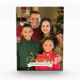 美しい家族写真メリークリスマスフォトブロック フォトブロック