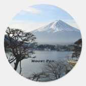 美しい富士山 ラウンドシール (正面)