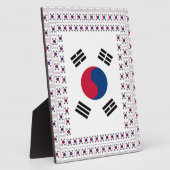 美しい対角線の韓国国旗：無限の芸術 フォトプラーク (側面)