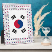 美しい対角線の韓国国旗：無限の芸術 フォトプラーク (側面)