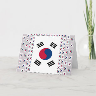 美しい対角線韓国国旗:無限の芸術 カード