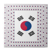 美しい対角線韓国国旗:無限の芸術 タイル (正面)