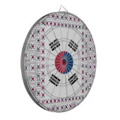 美しい対角線韓国国旗:無限の芸術 ダーツボード (正面左)