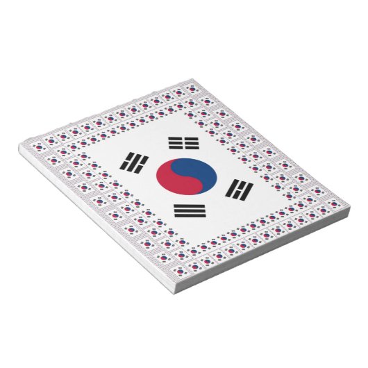 美しい対角線韓国国旗:無限の芸術 ノートパッド (アングル)