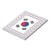 美しい対角線韓国国旗:無限の芸術 ノートパッド (回転)