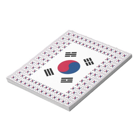 美しい対角線韓国国旗:無限の芸術 ノートパッド (回転)