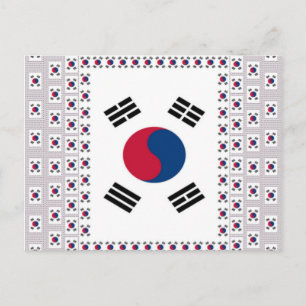 美しい対角線韓国国旗：無限の芸術 ポストカード