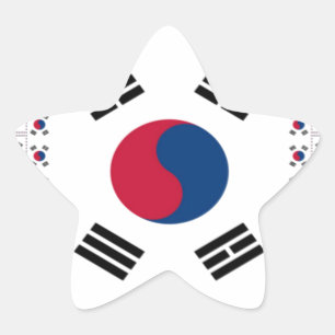 美しい対角線韓国国旗:無限の芸術 星シール