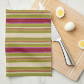 美しい小さなストライプのハンドタオル キッチンタオル (四つ折り)