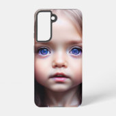 美しい小さな女の子の大き絵画な目 SAMSUNG GALAXYケース (裏面)