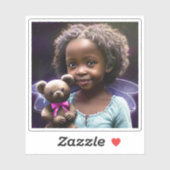 美しい小さな女の子テディベアを保持 シール (シート)