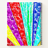 美しい小さな女の子笑いポップ・アートの術 ノートブック (裏面)