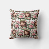 美しい小さな女の子 クッション (裏面)