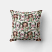 美しい小さな女の子 クッション (裏面)