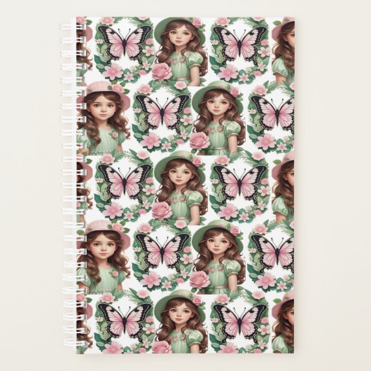 美しい小さな女の子 プランナー手帳 (正面)