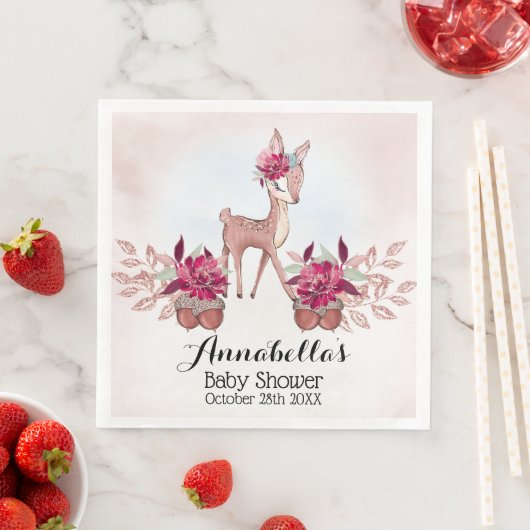 美しい小さな子鹿の女の子秋赤ちゃんシャワーI (インサイチュ)